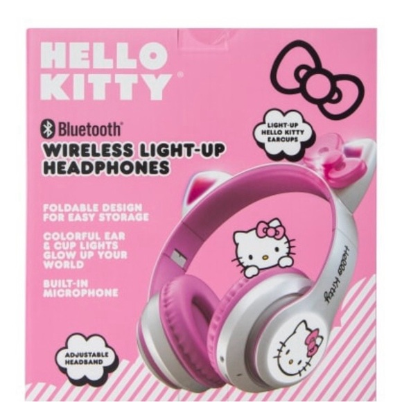 NIB Bluetooth® Hello Kitty® Wireless Light Up Headphones - Picture 4 of 6